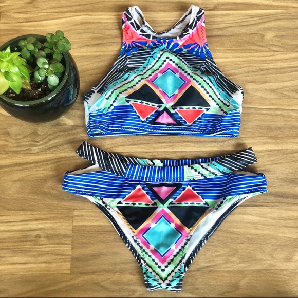 Aeropostale Other - Cutout Bikini Set, High Neck Swimsuit, Swimwear